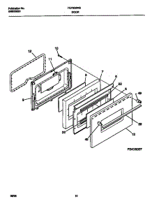 06 - Door parts for Frigidaire Range FGF326WGTA from AppliancePartsPros.com