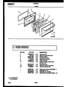 06 - Door Parts parts for Frigidaire Range FGF333BADA from AppliancePartsPros.com