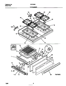 05 - Top / Drawer parts for Frigidaire Range FGF333BADC from AppliancePartsPros.com