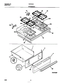 05 - Top / Drawer parts for Frigidaire Range FGF374CCTB from AppliancePartsPros.com