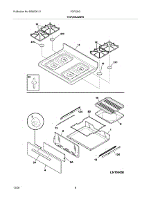 09 - Top / Drawer parts for Frigidaire Range FGF328GBG from AppliancePartsPros.com