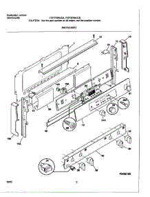 02 - Backguard parts for Frigidaire Range FGF379WJCA from AppliancePartsPros.com