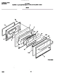 06 - Door parts for Frigidaire Range FGF376CEBP from AppliancePartsPros.com