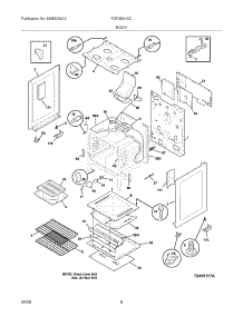07 - Body parts for Frigidaire Range FGF382HCC from AppliancePartsPros.com