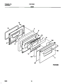06 - Door parts for Frigidaire Range FGF379WESC from AppliancePartsPros.com