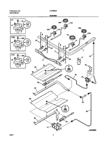 05 - Burner parts for Frigidaire Range FGFB66ASB from AppliancePartsPros.com