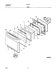 11 - Door parts for Frigidaire Range FGFB66ASB from AppliancePartsPros.com