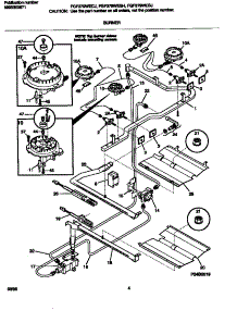 03 - Burner parts for Frigidaire Range FGF379WESJ from AppliancePartsPros.com
