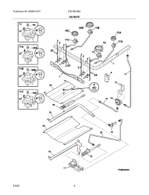 05 - Burner parts for Frigidaire Range FGF382HBA from AppliancePartsPros.com