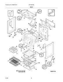 07 - Body parts for Frigidaire Range FGF382HBA from AppliancePartsPros.com