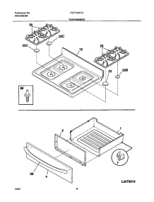 09 - Top / Drawer parts for Frigidaire Range FGF378ACA from AppliancePartsPros.com