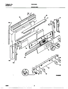 02 - Backguard parts for Frigidaire Range FGF378WCCD from AppliancePartsPros.com
