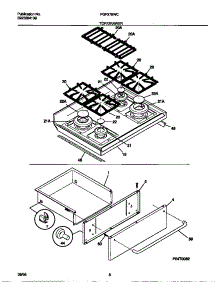 05 - Top / Drawer parts for Frigidaire Range FGF378WCCD from AppliancePartsPros.com