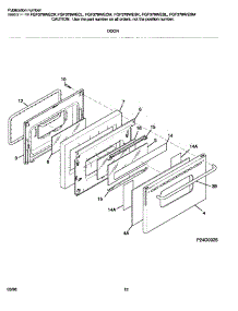 13 - Door parts for Frigidaire Range FGF379WECL from AppliancePartsPros.com