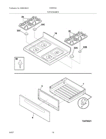 09 - Top / Drawer parts for Frigidaire Range FGFB79GQA from AppliancePartsPros.com