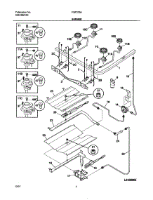 05 - Burner parts for Frigidaire Range FGF378ACD from AppliancePartsPros.com