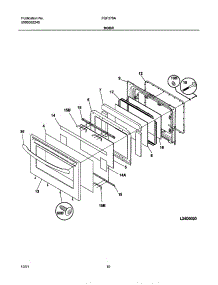 11 - Door parts for Frigidaire Range FGF378ACD from AppliancePartsPros.com