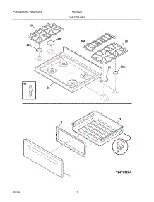 09 - Top / Drawer parts for Frigidaire Range FGF382HBD from AppliancePartsPros.com