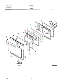 11 - Door parts for Frigidaire Range FGFB55ASA from AppliancePartsPros.com