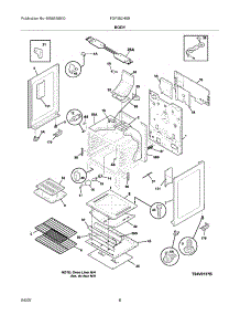 07 - Body parts for Frigidaire Range FGF382HBB from AppliancePartsPros.com