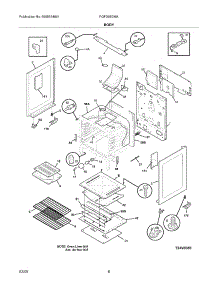 07 - Body parts for Frigidaire Range FGF368GMA from AppliancePartsPros.com