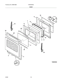 11 - Door parts for Frigidaire Range FGF368GMA from AppliancePartsPros.com