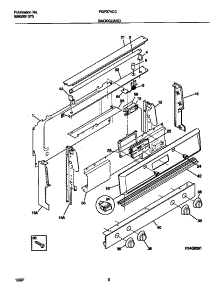 02 - Backguard parts for Frigidaire Range FGF374CCSJ from AppliancePartsPros.com
