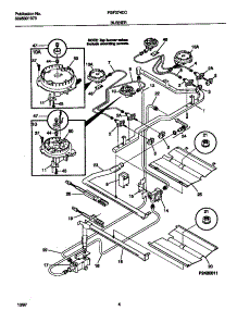 03 - Burner parts for Frigidaire Range FGF374CCSJ from AppliancePartsPros.com