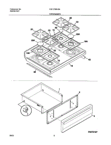 09 - Top / Drawer parts for Frigidaire Range FGF375BHBA from AppliancePartsPros.com