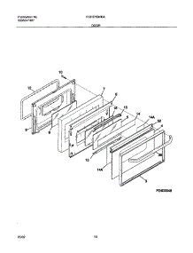 11 - Door parts for Frigidaire Range FGF375BHBA from AppliancePartsPros.com