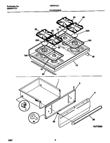 05 - Top / Drawer parts for Frigidaire Range FGF374CCTH from AppliancePartsPros.com