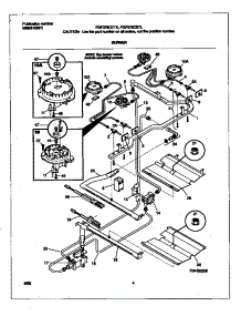 03 - Burner parts for Frigidaire Range FGF376CETL from AppliancePartsPros.com