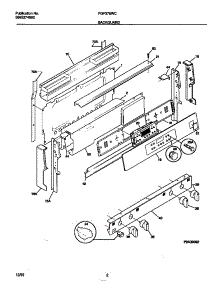 02 - Backguard parts for Frigidaire Range FGF378WCCB from AppliancePartsPros.com