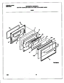 06 - Door parts for Frigidaire Range FGF376CETL from AppliancePartsPros.com