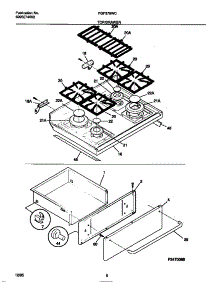 05 - Top / Drawer parts for Frigidaire Range FGF378WCCB from AppliancePartsPros.com
