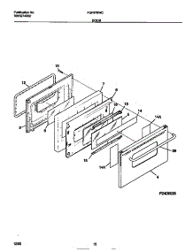 06 - Door parts for Frigidaire Range FGF378WCCB from AppliancePartsPros.com