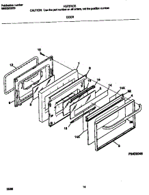 06 - Door parts for Frigidaire Range FGF376CEBM from AppliancePartsPros.com