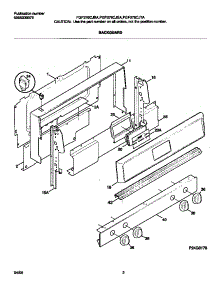 02 - Backguard parts for Frigidaire Range FGF376CJBA from AppliancePartsPros.com