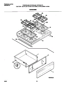 05 - Top / Drawer parts for Frigidaire Range FGF376CJBA from AppliancePartsPros.com