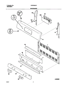 03 - Backguard parts for Frigidaire Range FGF378ACE from AppliancePartsPros.com