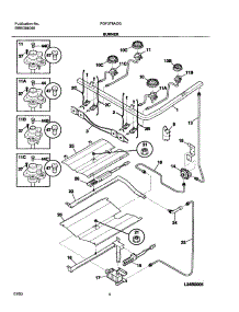 05 - Burner parts for Frigidaire Range FGF378ACG from AppliancePartsPros.com