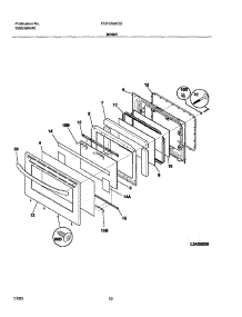 11 - Door parts for Frigidaire Range FGF378ACG from AppliancePartsPros.com