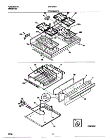 05 - Top / Drawer parts for Frigidaire Range FGF376CETA from AppliancePartsPros.com