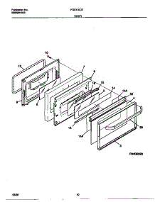 06 - Door parts for Frigidaire Range FGF376CETA from AppliancePartsPros.com