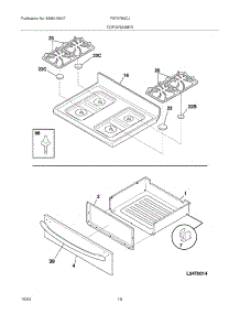 09 - Top / Drawer parts for Frigidaire Range FGF378ACJ from AppliancePartsPros.com