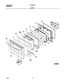 11 - Door parts for Frigidaire Range FGF378ACE from AppliancePartsPros.com