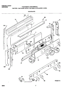 03 - Backguard parts for Frigidaire Range FGF379WECS from AppliancePartsPros.com