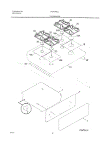 09 - Top / Drawer parts for Frigidaire Range FGF376CJSB from AppliancePartsPros.com