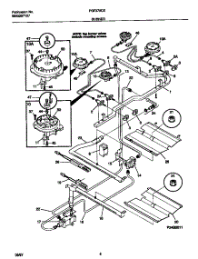 03 - Burner parts for Frigidaire Range FGF376CEBE from AppliancePartsPros.com