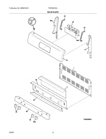 03 - Backguard parts for Frigidaire Range FGF382HSC from AppliancePartsPros.com